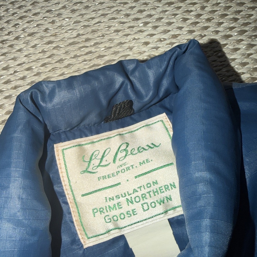 Women's Vintage L L Bean Goose Down Vest Jacket. 70's Small/medium Puffer - Picture 2 of 5